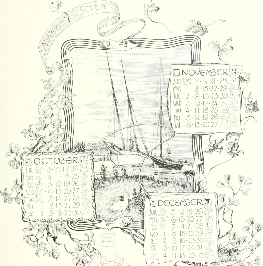 An illustration from Ninety-seven : a calendar for the year 1897 with sketches of some Canadian water-ways and appropriate selections from Canadian writers, 1897, leaf 24