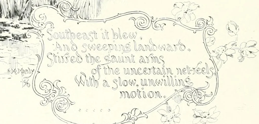 An illustration from Ninety-seven : a calendar for the year 1897 with sketches of some Canadian water-ways and appropriate selections from Canadian writers, 1897, leaf 7
