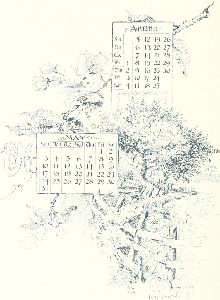 An illustration from Ninety-six : a calendar for the year 1896 with sketches of some Canadian water-ways and appropriate selections from Canadian writers, 1896, leaf 7