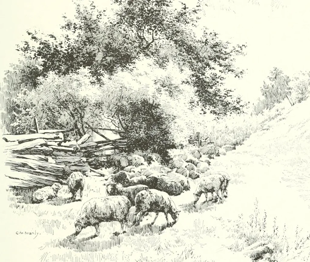 An illustration from Ninety-three : a calendar for the year of our Lord MDCCCXCIII; with verses by some of the Canadian writers of verse and drawings by members of the Toronto Art Students' League, 1893, leaf 10
