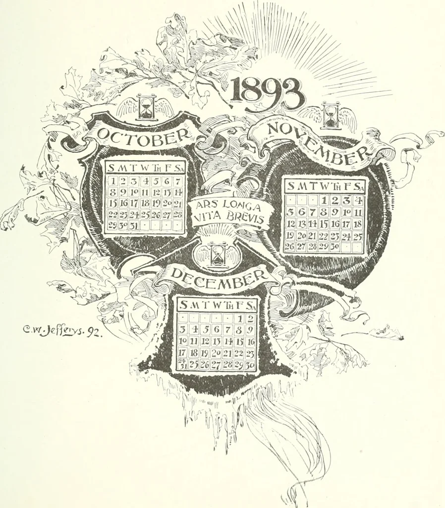 An illustration from Ninety-three : a calendar for the year of our Lord MDCCCXCIII; with verses by some of the Canadian writers of verse and drawings by members of the Toronto Art Students' League, 1893, leaf 16