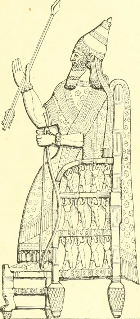 An illustration from Nineveh and Babylon; a narrative of a second expedition to Assyria during the years 1849, 1850, and 1851, 1867, leaf 102