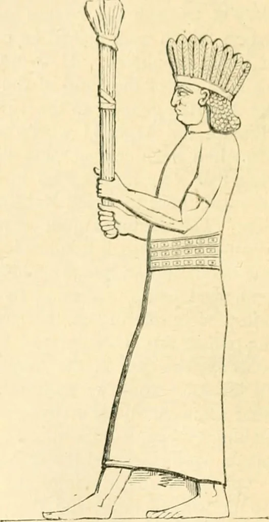 An illustration from Nineveh and Babylon; a narrative of a second expedition to Assyria during the years 1849, 1850, and 1851, 1867, leaf 129