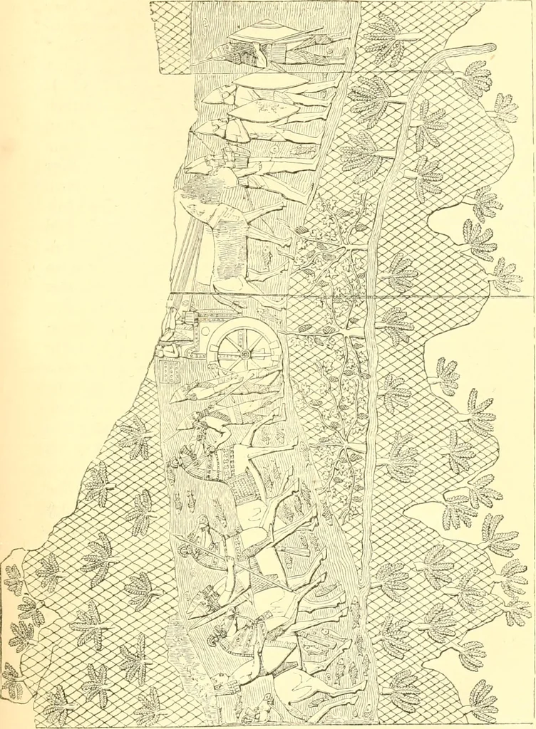 An illustration from Nineveh and Babylon; a narrative of a second expedition to Assyria during the years 1849, 1850, and 1851, 1867, leaf 220