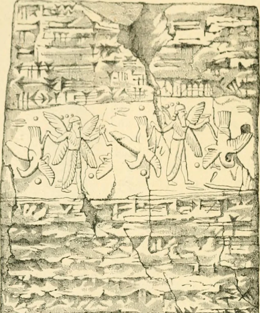 An illustration from Nineveh and Babylon; a narrative of a second expedition to Assyria during the years 1849, 1850, and 1851, 1867, leaf 223