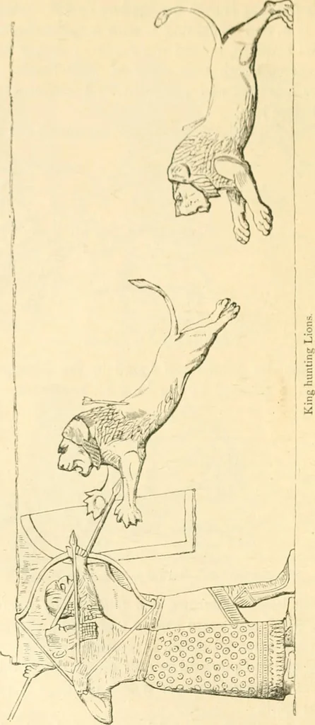 An illustration from Nineveh and Babylon; a narrative of a second expedition to Assyria during the years 1849, 1850, and 1851, 1867, leaf 25