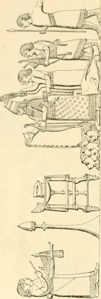 An illustration from Nineveh and Babylon; a narrative of a second expedition to Assyria during the years 1849, 1850, and 1851, 1867, leaf 27