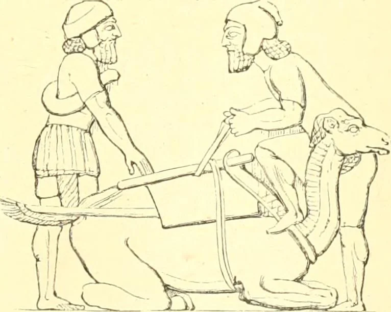 An illustration from Nineveh and Babylon; a narrative of a second expedition to Assyria during the years 1849, 1850, and 1851, 1867, leaf 386
