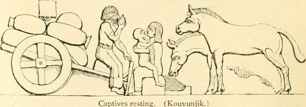 An illustration from Nineveh and Babylon; a narrative of a second expedition to Assyria during the years 1849, 1850, and 1851, 1867, leaf 387