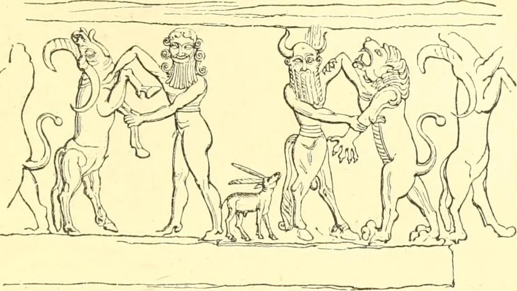 An illustration from Nineveh and Babylon; a narrative of a second expedition to Assyria during the years 1849, 1850, and 1851, 1867, leaf 400