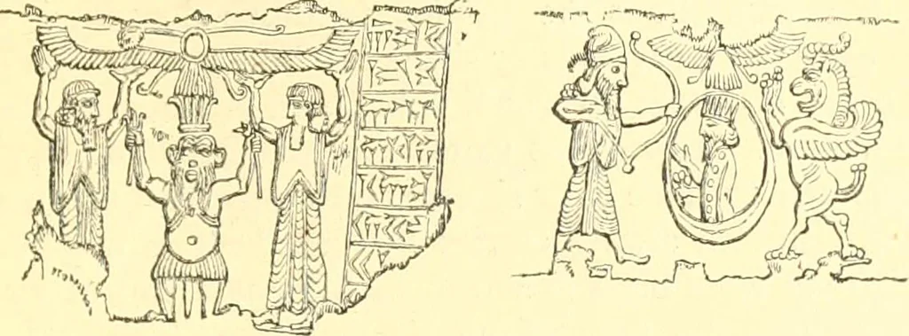 An illustration from Nineveh and Babylon; a narrative of a second expedition to Assyria during the years 1849, 1850, and 1851, 1867, leaf 402