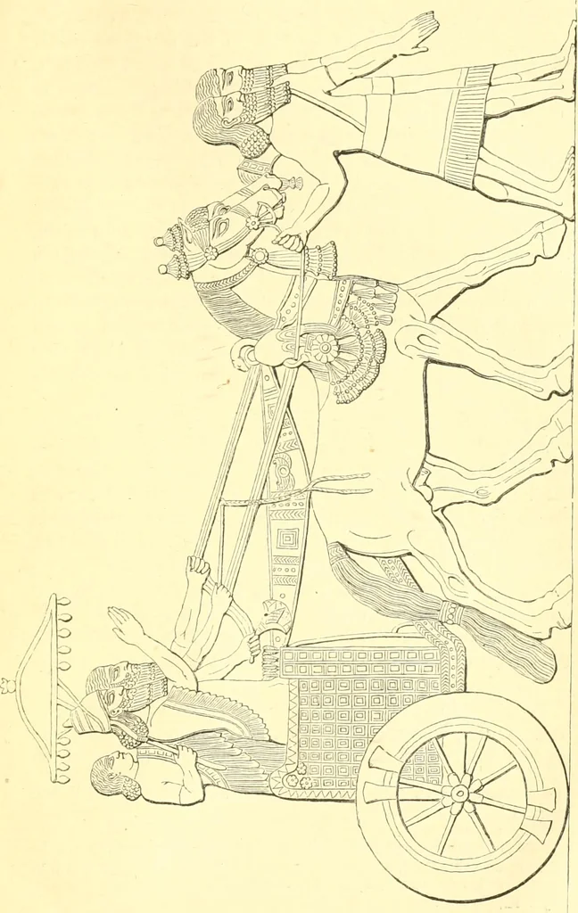 An illustration from Nineveh and Babylon; a narrative of a second expedition to Assyria during the years 1849, 1850, and 1851, 1867, leaf 412