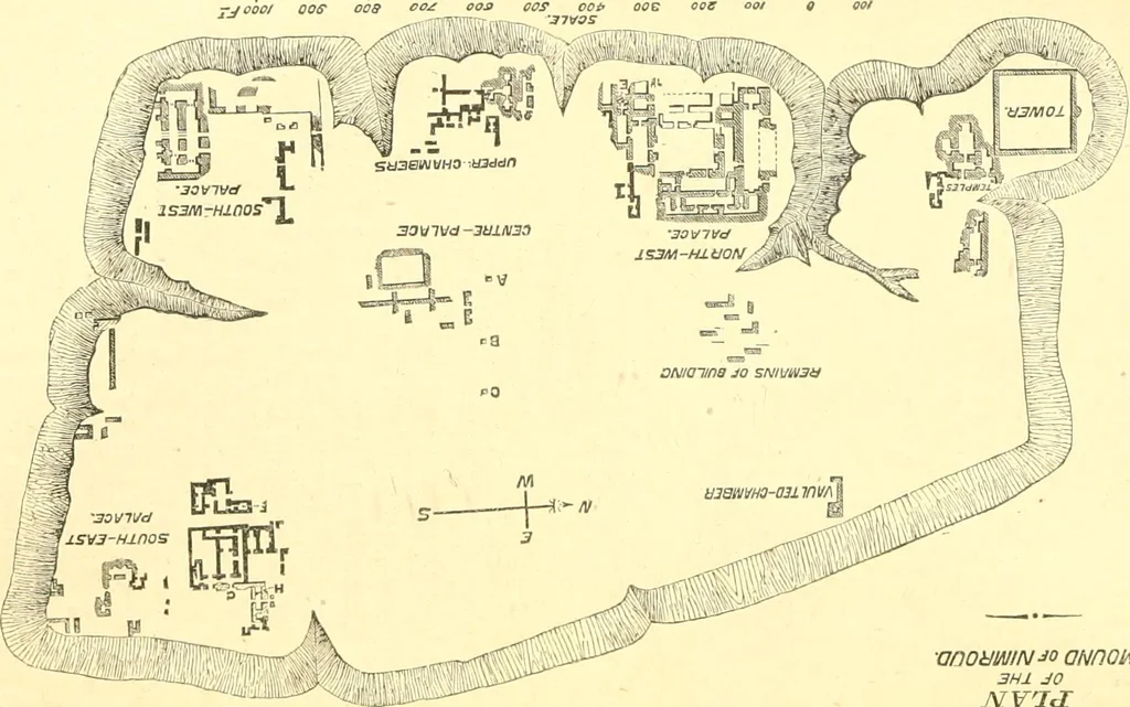 An illustration from Nineveh and Babylon; a narrative of a second expedition to Assyria during the years 1849, 1850, and 1851, 1867, leaf 444