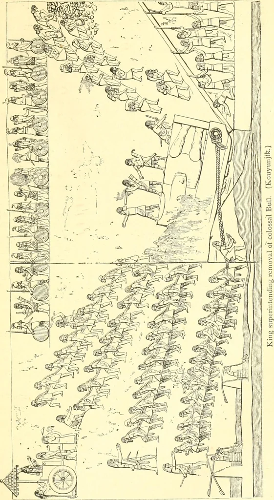 An illustration from Nineveh and Babylon; a narrative of a second expedition to Assyria during the years 1849, 1850, and 1851, 1867, leaf 78