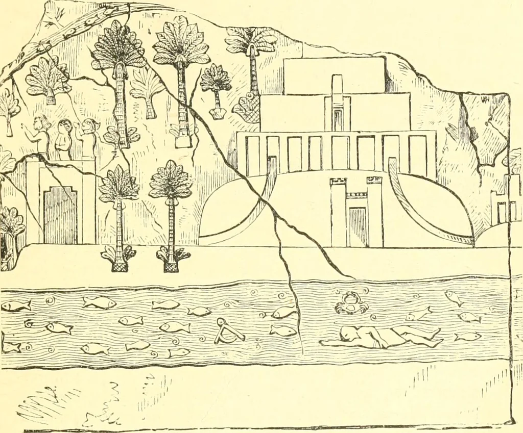 An illustration from Nineveh and Babylon; a narrative of a second expedition to Assyria during the years 1849, 1850, and 1851, 1867, leaf 92