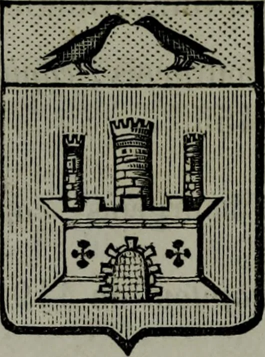 An illustration from Nobiliaire Toulousain : inventaire général des titres probants de noblesse et de dignités nobiliaires, 1863, leaf 227