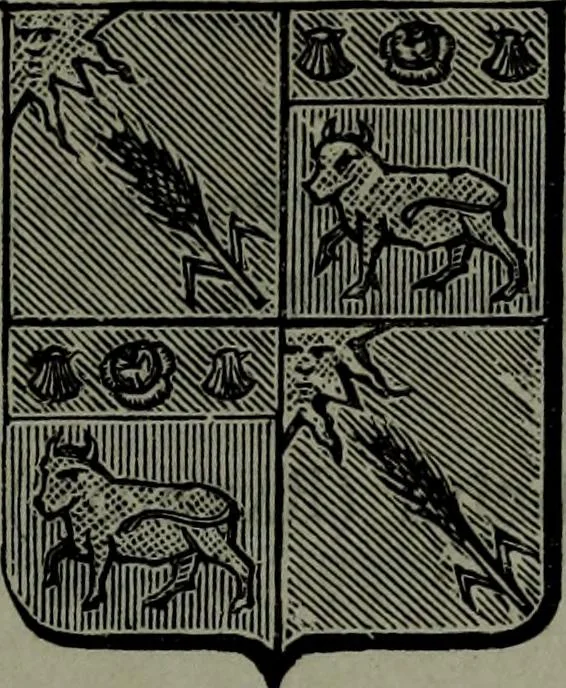 An illustration from Nobiliaire Toulousain : inventaire général des titres probants de noblesse et de dignités nobiliaires, 1863, leaf 398