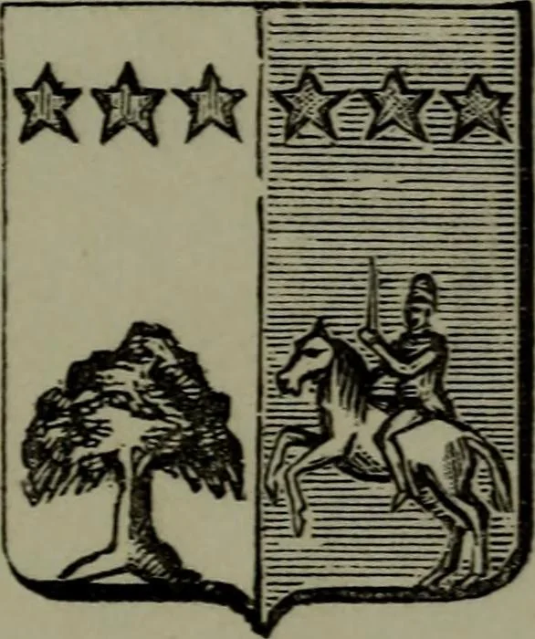 An illustration from Nobiliaire Toulousain : inventaire général des titres probants de noblesse et de dignités nobiliaires, 1863, leaf 504