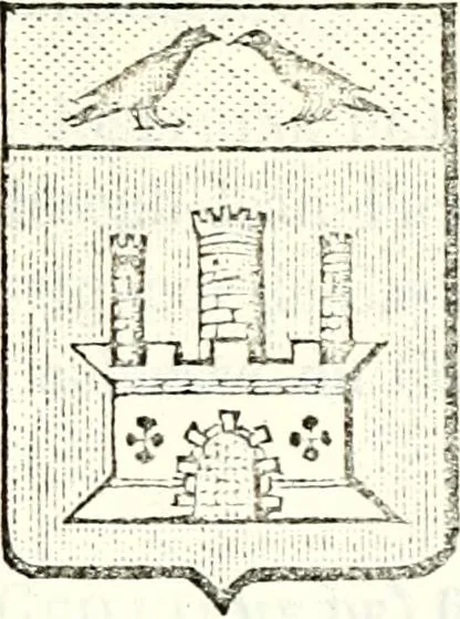 An illustration from Nobiliaire toulousain : inventaire général des titres probants de noblesse et de dignités nobiliaires, 1863, leaf 446