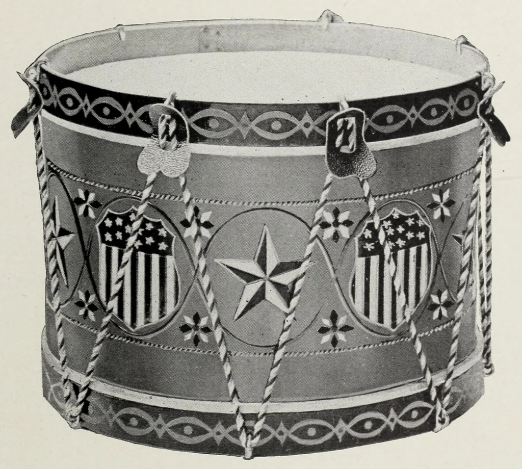 An illustration from Noble & Cooley : Manufacturers of toy drums, banjos, tambourines, zitherns, rolling hooples, 1901, leaf 37