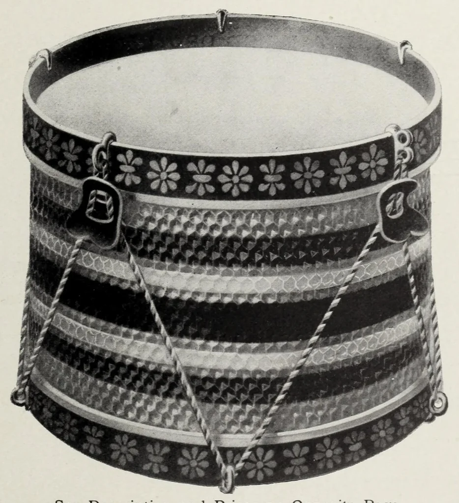 An illustration from Noble & Cooley : Manufacturers of toy drums, banjos, tambourines, zitherns, rolling hooples, 1901, leaf 57