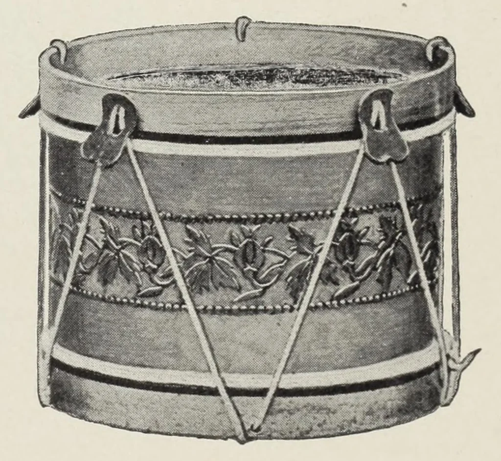 An illustration from Noble & Cooley : Manufacturers of toy drums, banjos, tambourines, zitherns, rolling hooples, 1901, leaf 9
