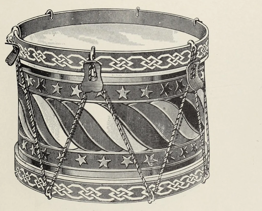An illustration from Noble & Cooley : Manufacturers of toy drums, banjos, tambourines, zitherns, rolling hoops, etc., 1905, leaf 27