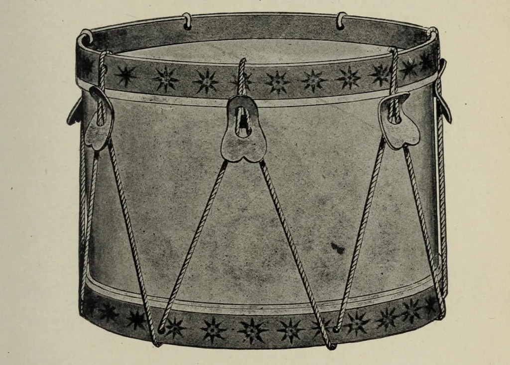 An illustration from Noble & Cooley : Manufacturers of toy drums, banjos, tambourines, zitherns, rolling hoops, sand mills, etc., 1907, leaf 5