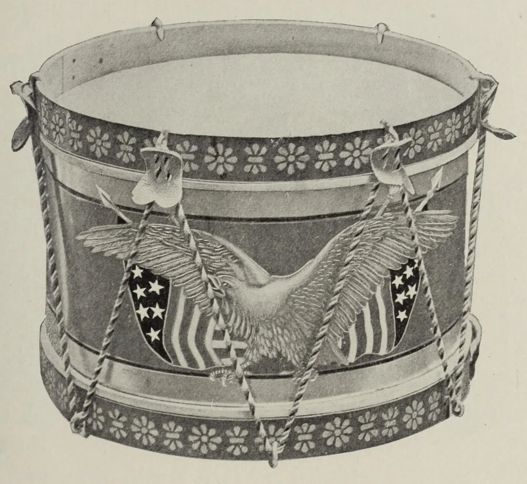 An illustration from Noble & Cooley : Toy drums, banjos, tambourines, rolling hoops, etc., 1910, leaf 23