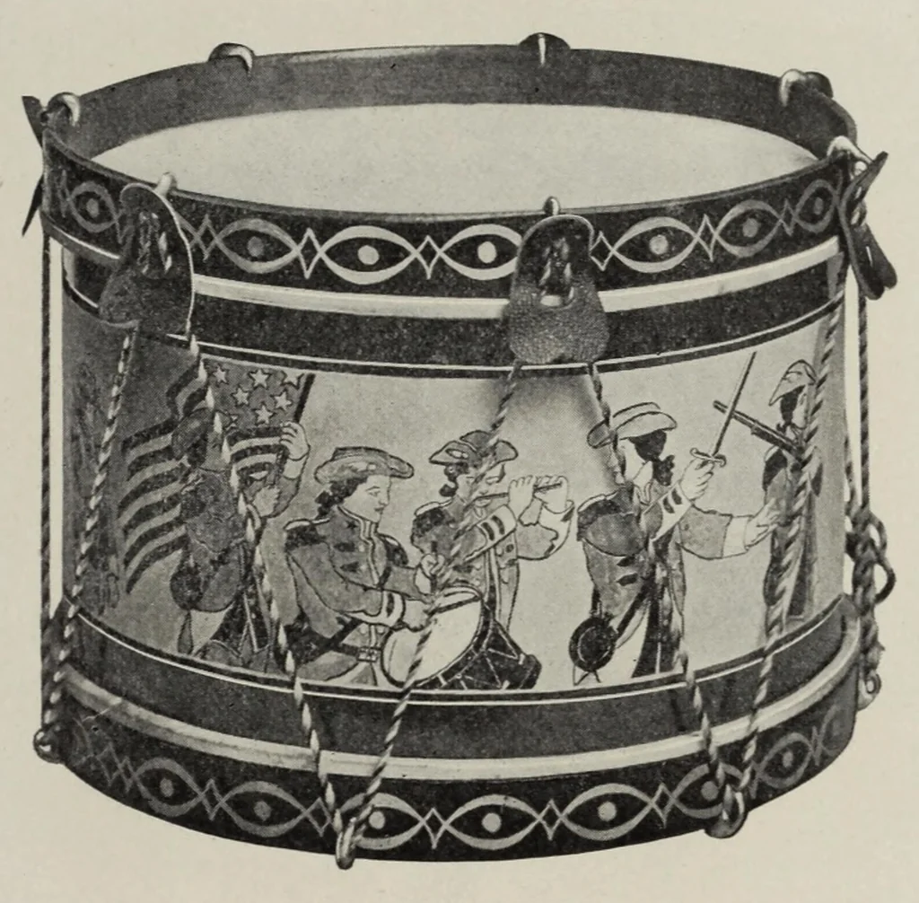 An illustration from Noble & Cooley : Toy drums, banjos, tambourines, rolling hoops, etc., 1910, leaf 29