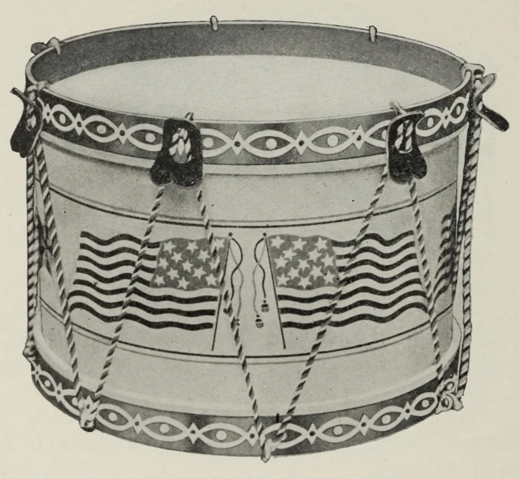 An illustration from Noble & Cooley : Toy drums, banjos, tambourines, rolling hoops, etc., 1912, leaf 12