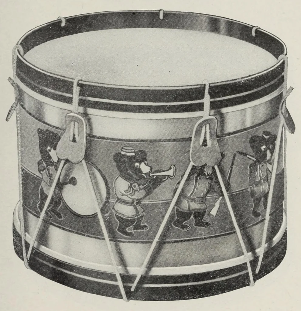 An illustration from Noble & Cooley : Toy drums, banjos, tambourines, rolling hoops, etc., 1912, leaf 17