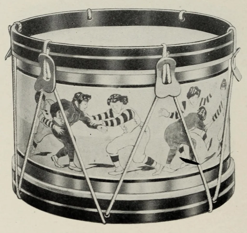 An illustration from Noble & Cooley : Toy drums, banjos, tambourines, rolling hoops, etc., 1912, leaf 22