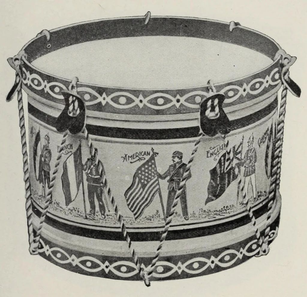 An illustration from Noble & Cooley : Toy drums, banjos, tambourines, rolling hoops, etc., 1912, leaf 27