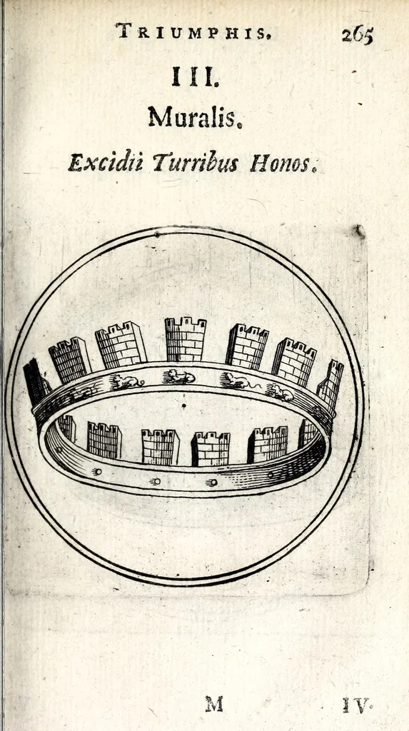 An illustration from Noctes granzovianae, seu, Discursus panegyricus de antiquis triumphis, in publicum tam ecclesiarum quàm politiarum usum, 1661, leaf 321