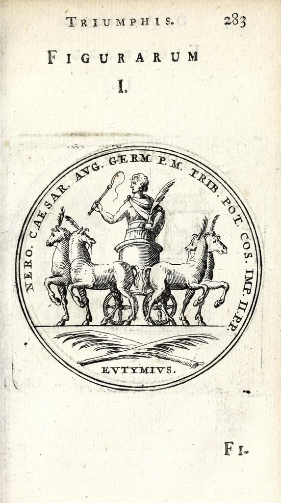 An illustration from Noctes granzovianae, seu, Discursus panegyricus de antiquis triumphis, in publicum tam ecclesiarum quàm politiarum usum, 1661, leaf 339