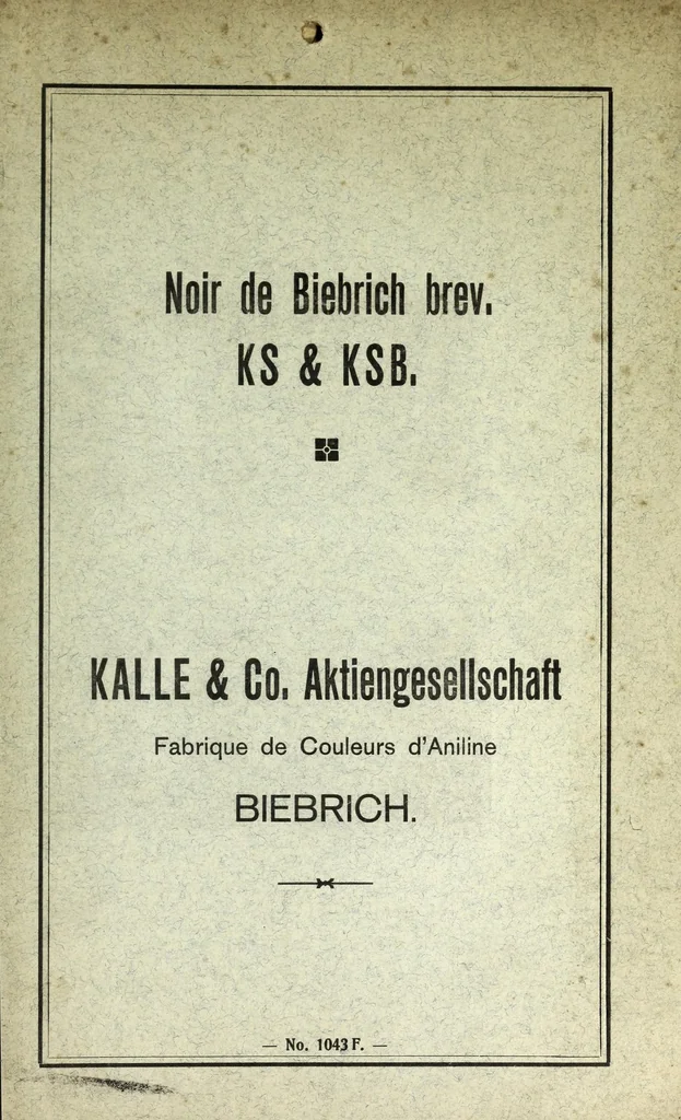 An illustration from Noir de Biebrich brev. KS & KSB, 1890, leaf 1