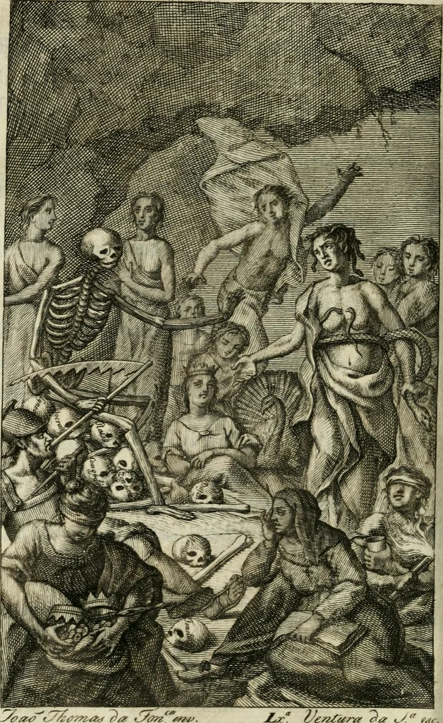 An illustration from Noites jozephinas de Mirtilo : sobre a infausta morte do Serenissimo Senhor D. Joze Principe do Brazil, dedicadas ao consterna do povo luzitano, 1790, leaf 125