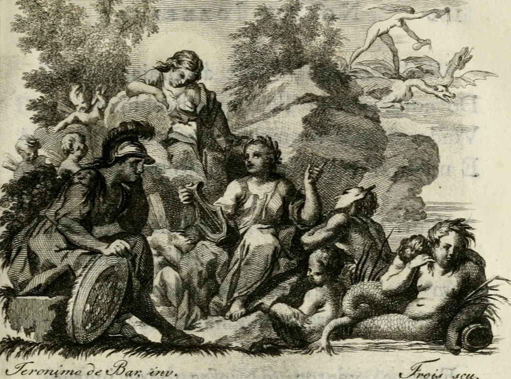 An illustration from Noites jozephinas de Mirtilo : sobre a infausta morte do Serenissimo Senhor D. Joze Principe do Brazil, dedicadas ao consterna do povo luzitano, 1790, leaf 126