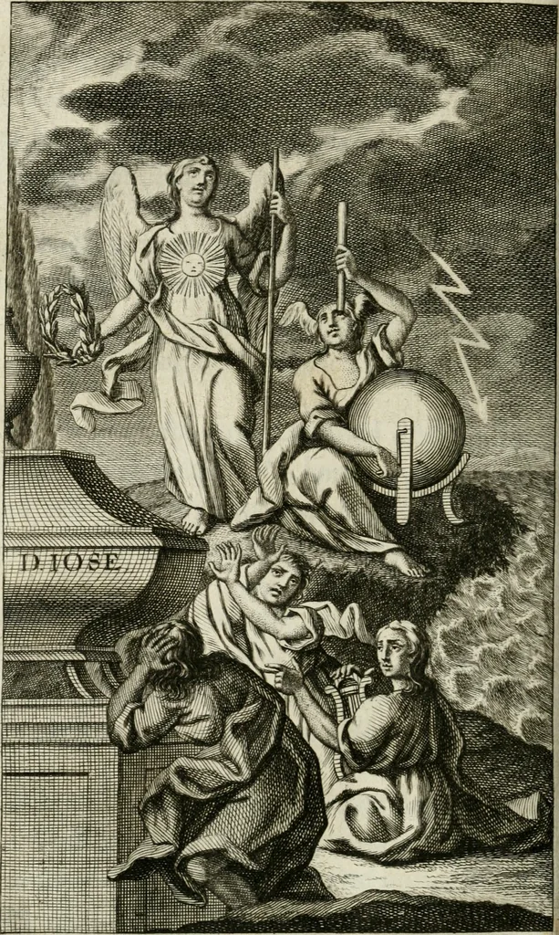 An illustration from Noites jozephinas de Mirtilo : sobre a infausta morte do Serenissimo Senhor D. Joze Principe do Brazil, dedicadas ao consterna do povo luzitano, 1790, leaf 163