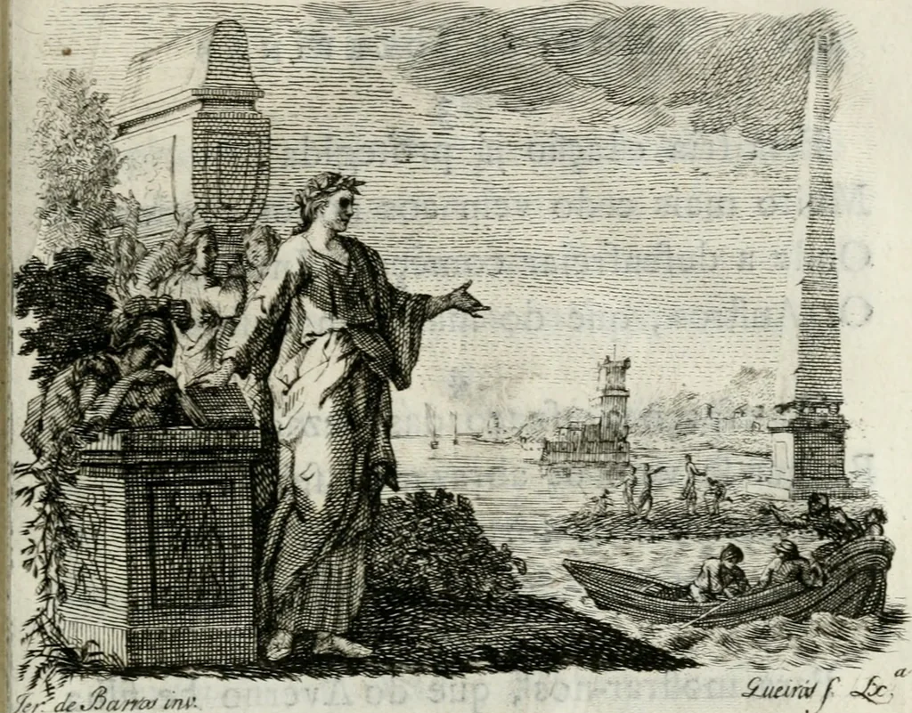 An illustration from Noites jozephinas de Mirtilo : sobre a infausta morte do Serenissimo Senhor D. Joze Principe do Brazil, dedicadas ao consterna do povo luzitano, 1790, leaf 164