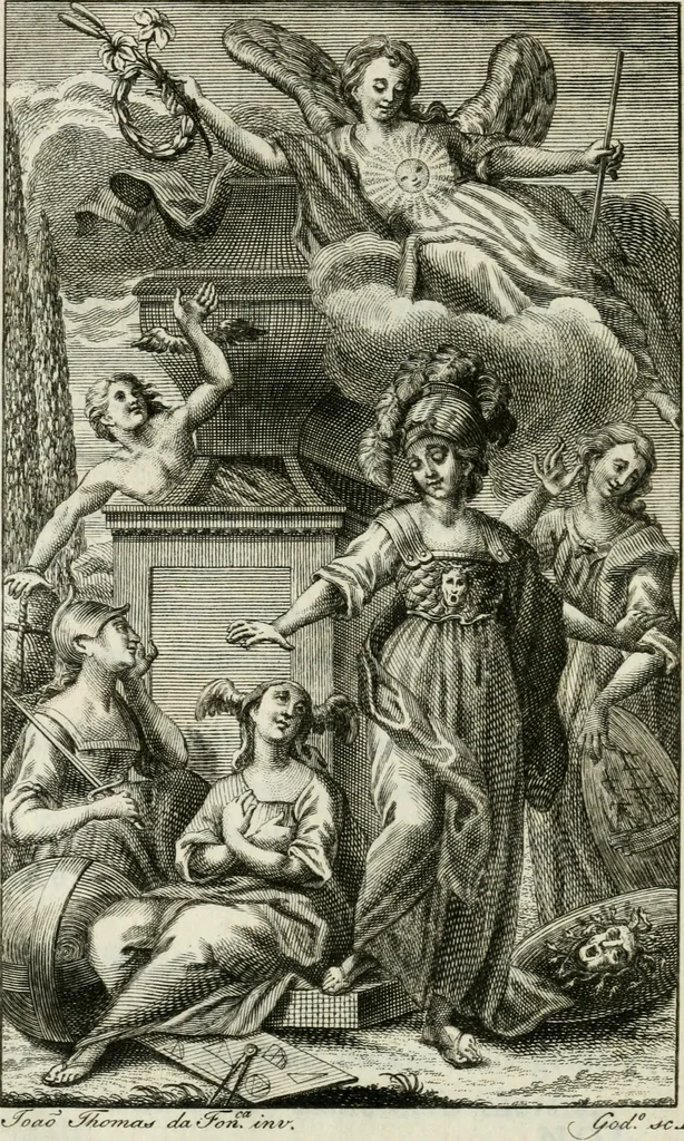 An illustration from Noites jozephinas de Mirtilo : sobre a infausta morte do Serenissimo Senhor D. Joze Principe do Brazil, dedicadas ao consterna do povo luzitano, 1790, leaf 233