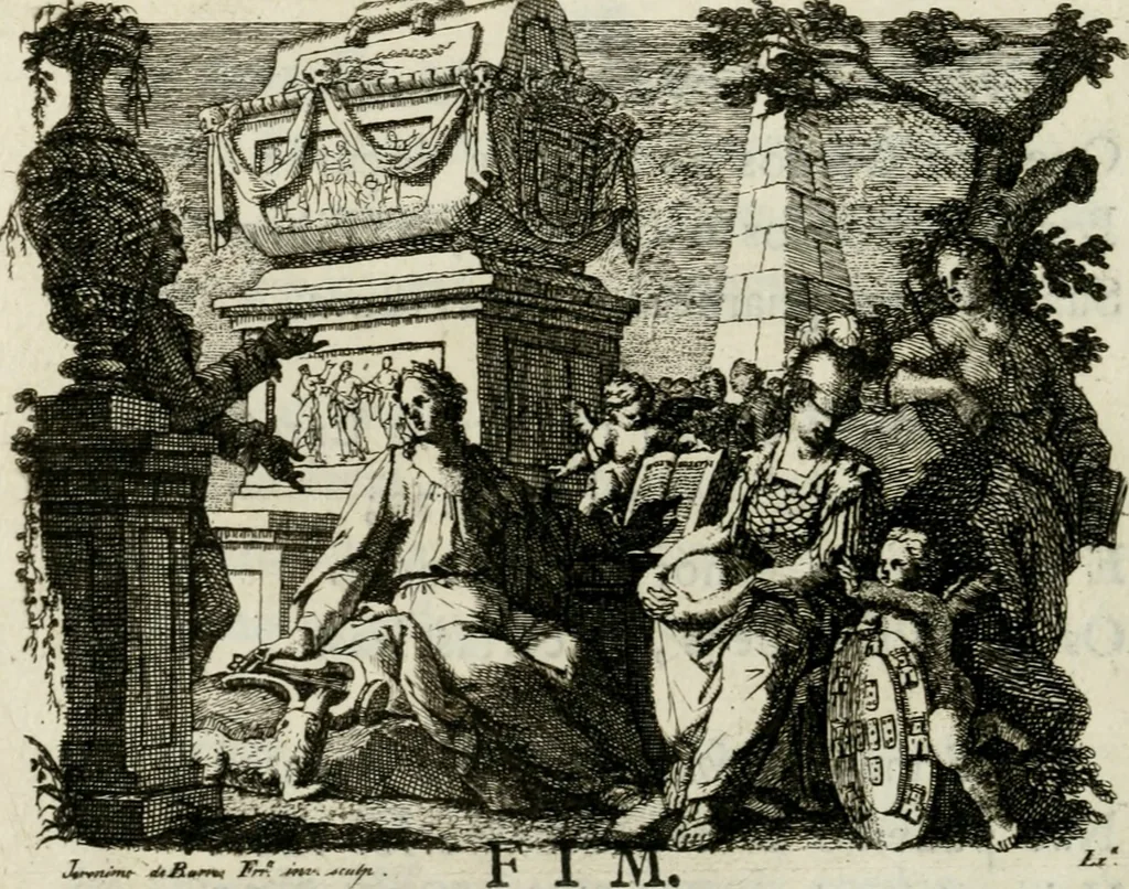 An illustration from Noites jozephinas de Mirtilo : sobre a infausta morte do Serenissimo Senhor D. Joze Principe do Brazil, dedicadas ao consterna do povo luzitano, 1790, leaf 285