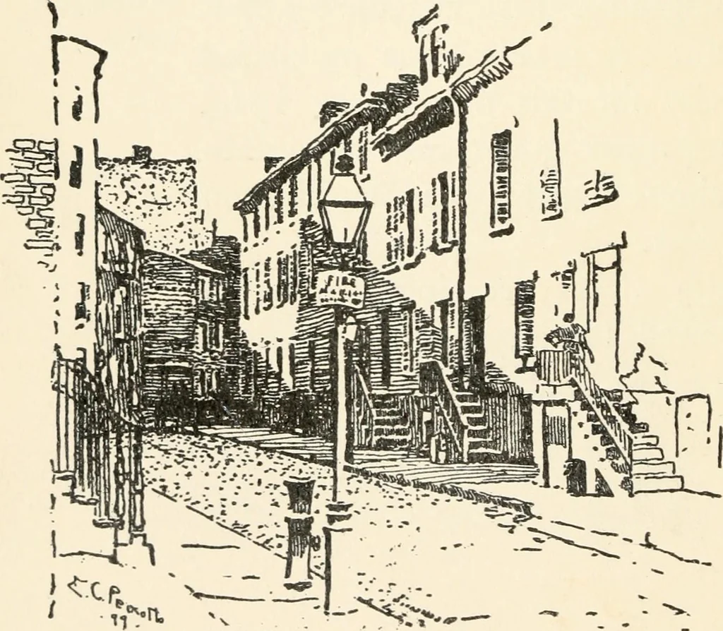 An illustration from Nooks & corners of old New York, 1899, leaf 127