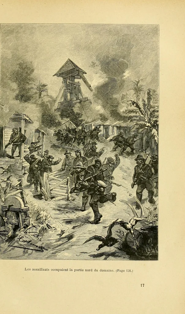 An illustration from Nord contre Sud, 1887, leaf 137