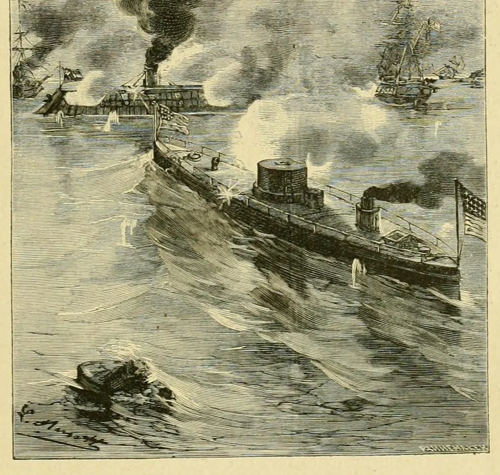 An illustration from Nord contre Sud, 1887, leaf 185