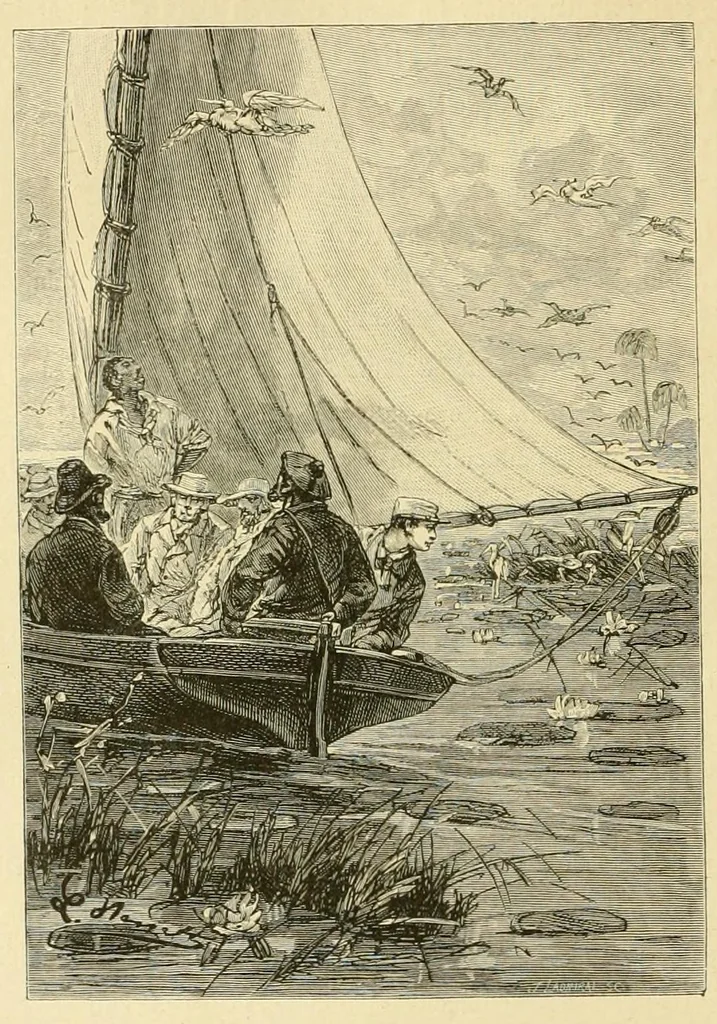 An illustration from Nord contre Sud, 1887, leaf 336