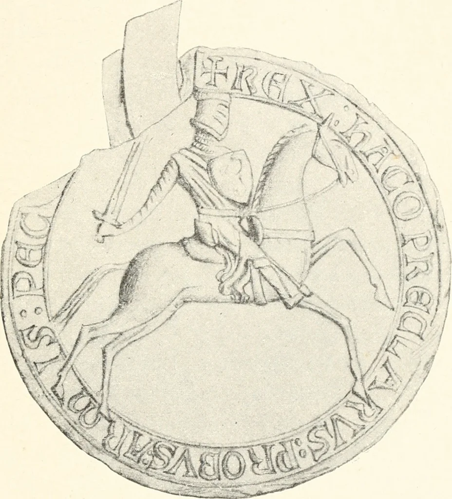 An illustration from Norges gamle vaaben, farver og flag, 1894, leaf 16