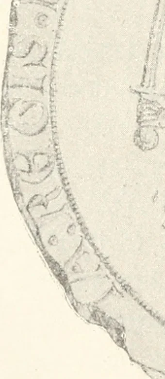 An illustration from Norges gamle vaaben, farver og flag, 1894, leaf 19