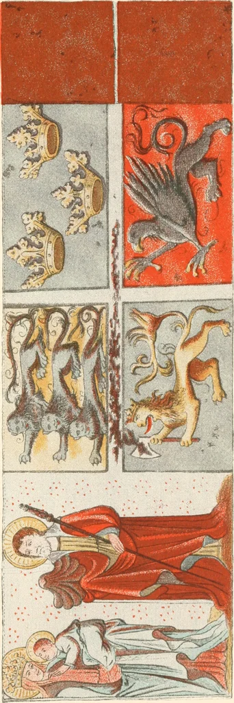 An illustration from Norges gamle vaaben, farver og flag, 1894, leaf 26